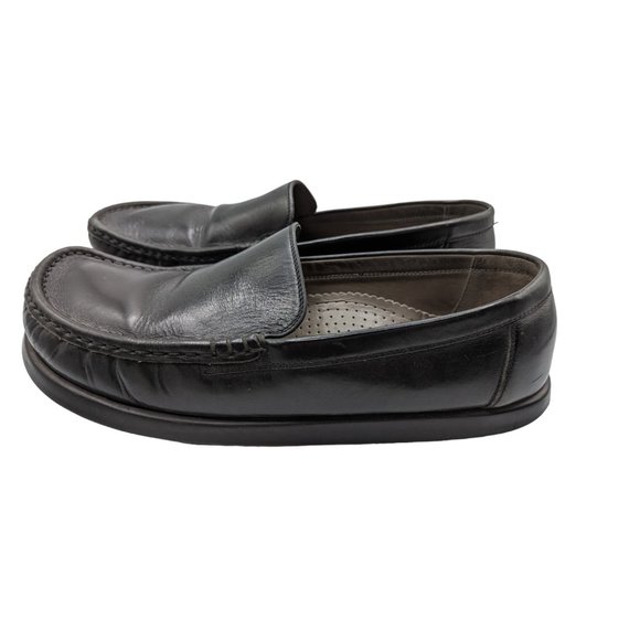BAR Germany Men\'s Real Leather Slip On Loafer Black Casual Shoes Size 9